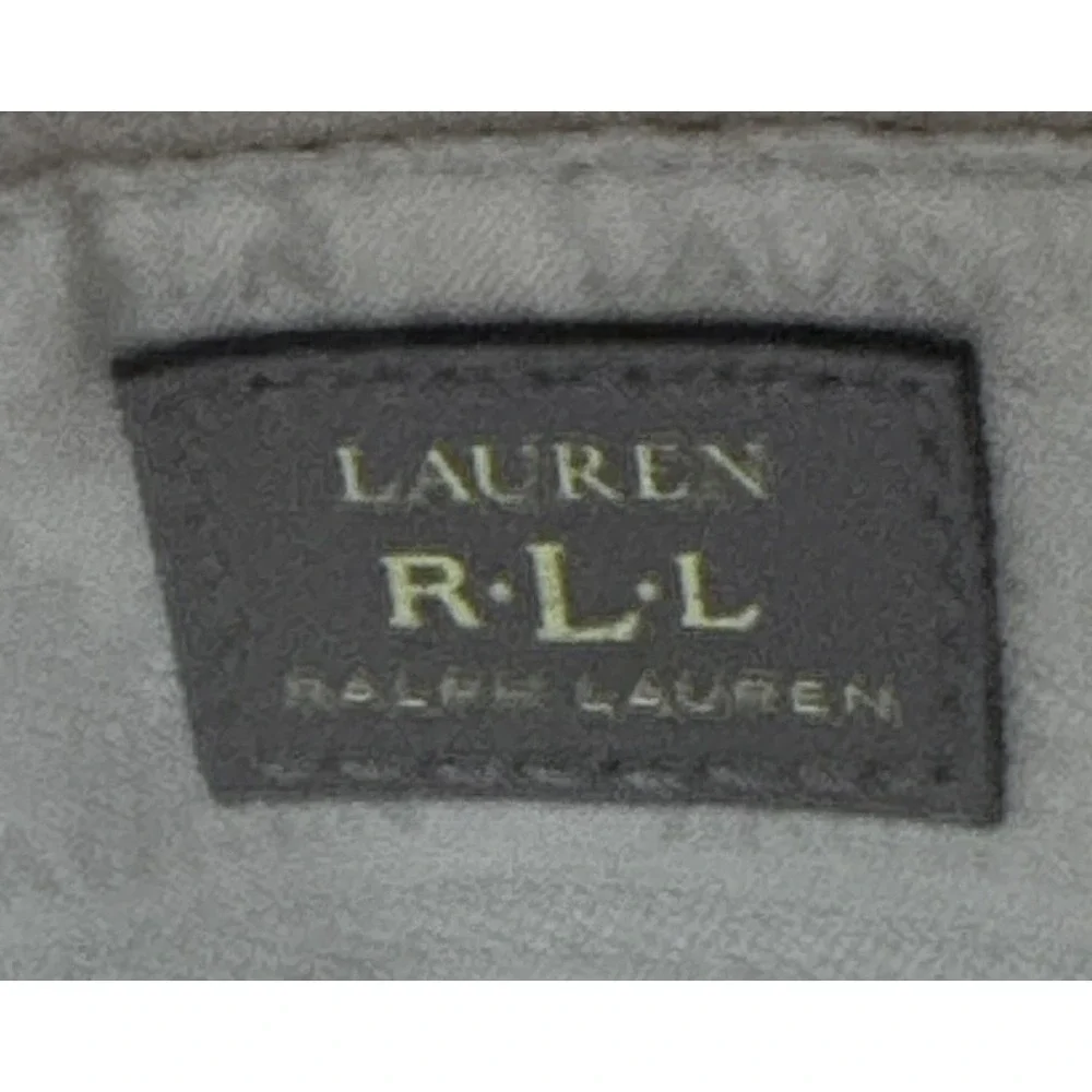 Lauren Ralph Lauren Bramfield Carlene Satchel Bag Beige Supple Leather‎ Gold HW